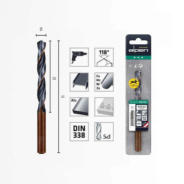 Alternative view of Sachet 2 Brocas Metal y Acero Sprint Master Alpen