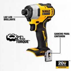 Alternative view of Kit de Atornillador de Impacto Inalámbrico 1/4" 20V Max Atomic DEWALT DCF809D2-B2