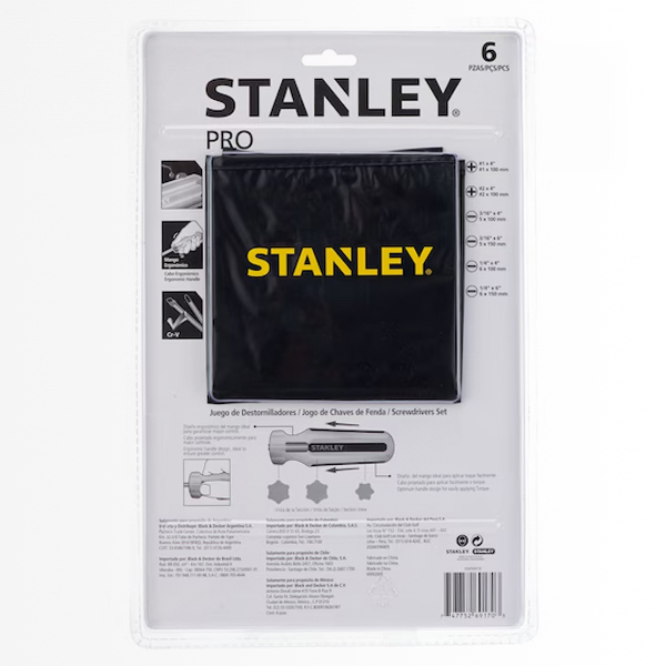 Alternative view of Juego de 6 Destornilladores Pro Stanley STHT69170