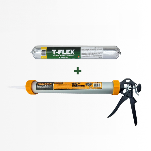 Pistola Calafatera + T-FLEX Poliuretano en Pasta 600 ML
