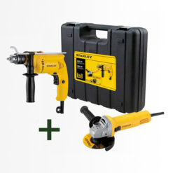 Kit Taladro Percutor + Esmeril Angular Stanley